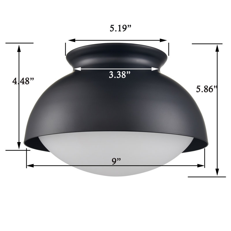 Iftimie Flush Mount, Matte Black