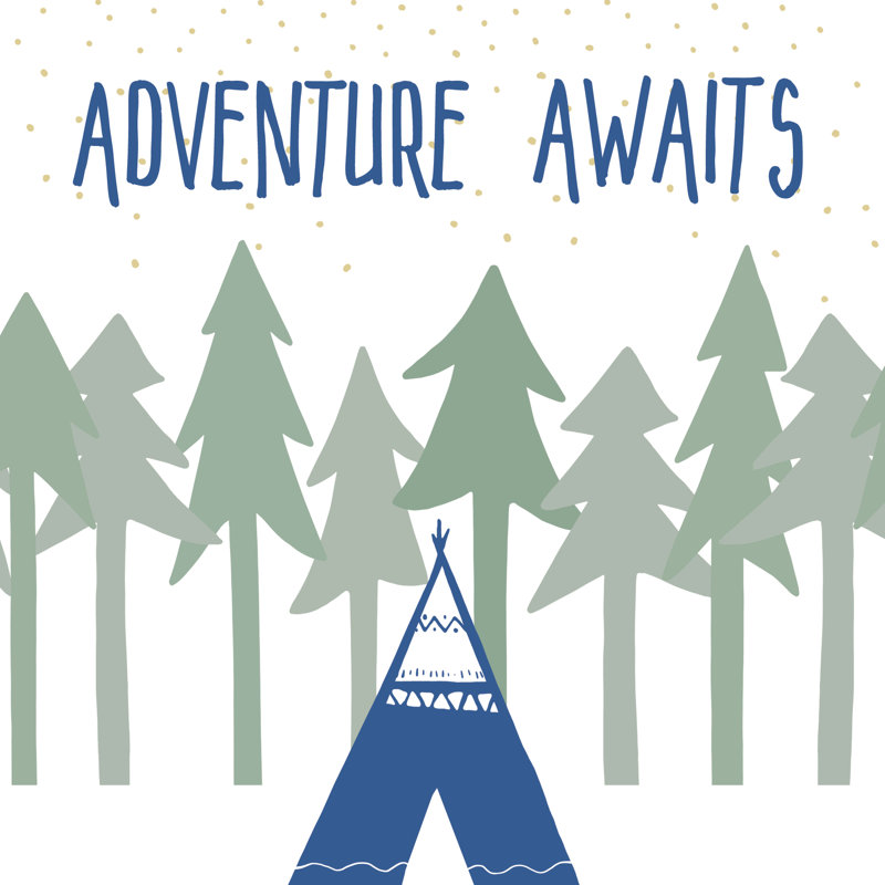Adventure Trees - Wrapped Canvas Print, 91cm H x 91cm W x 3.8cm D