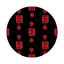 Gem Rubys Crimson Vegan Leather Round Coasters-1478306057