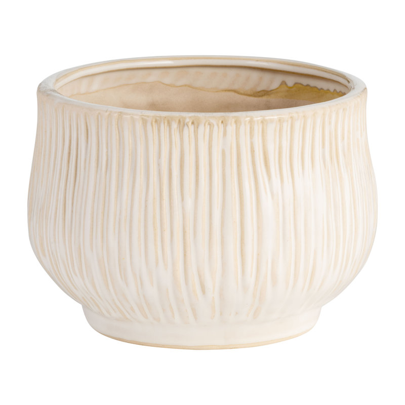 Stoneware Ceramic Planter with Sculpted Face - Decorative Indoor Plant Pot., 4.64567 H x 6 W x 6 D