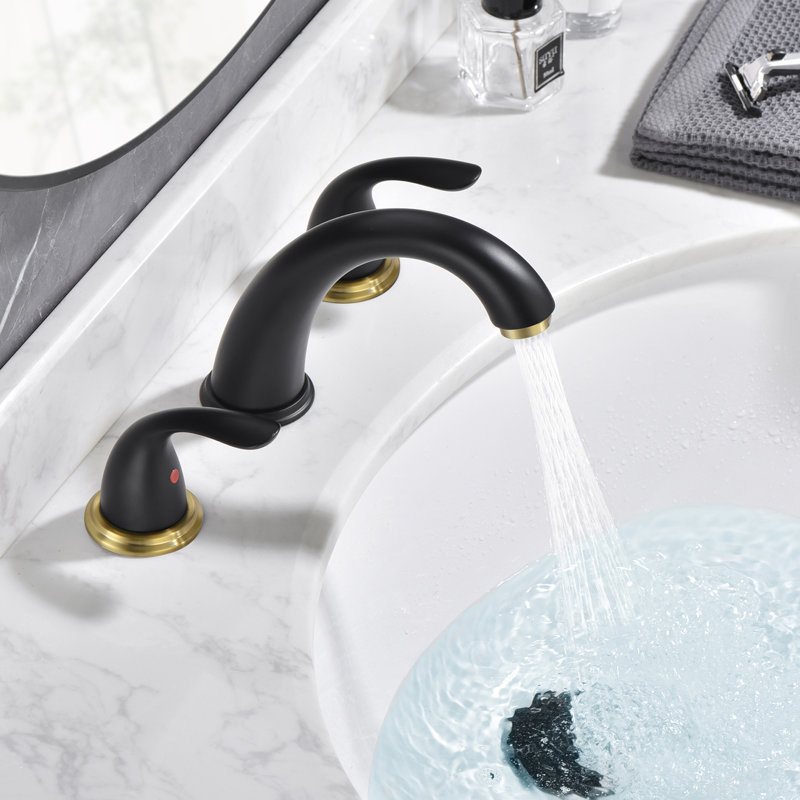 Sumerain Widespread  Bathroom Sink Faucet,Traditional  Two Handle Deck Mount Bathroom Faucet