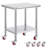 Stainless Steel Work Table with Wheels 24 x 30 Prep Table with casters Heavy Duty