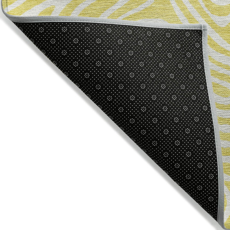 Tapis intérieur / extérieur jaune Raya , 8 pi x 10 pi
