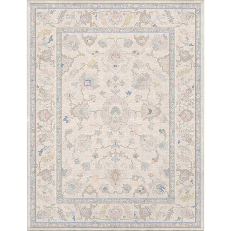 Tapis rose pastel Bungalow Adrith Konya, Rectangle 9 pi 10 po x 13 pi