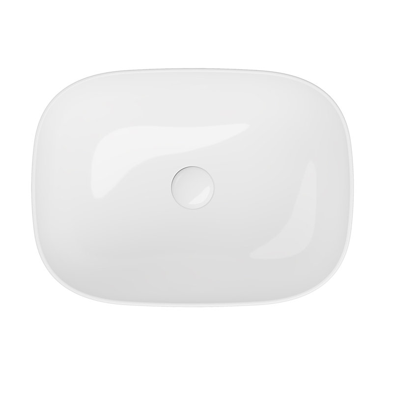Bloom 54.40 Countertop (Vessel) Bathroom Sink in Glossy White, Glossy White