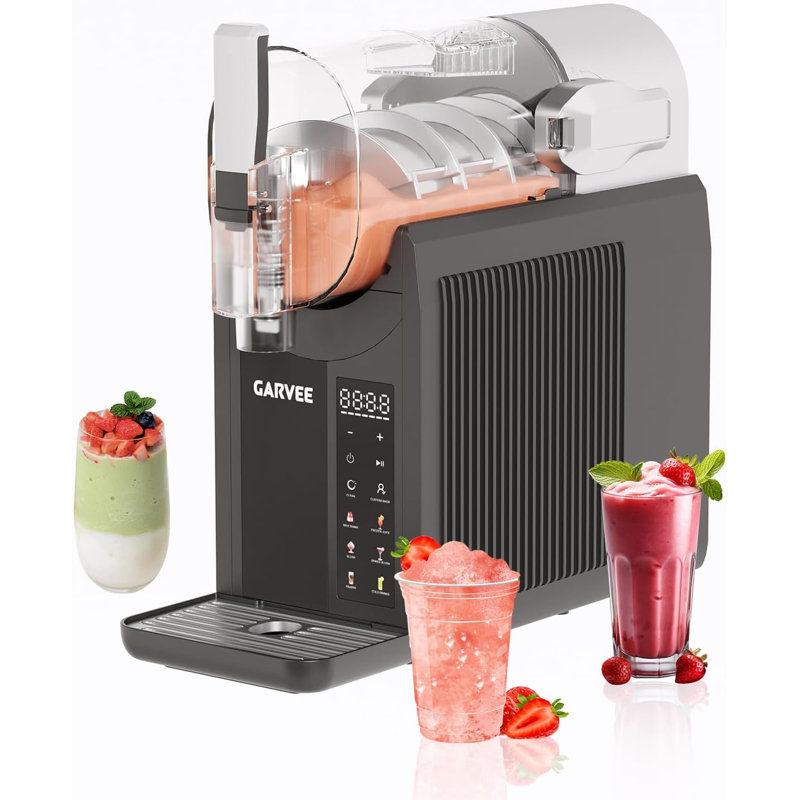 6-in-1 Slush Machine – 2L Frozen Drink Maker, Stainless Steel, LED Display, Auto-Clean – Create Slush, Ice Cream, Cocktails & Milkshakes – Ideal for Home & Parties (Serves 6-10)