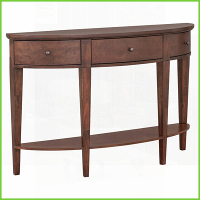 Curved Coffee Table with 3 Drawers &amp; Shelf – Stylish Storage for Living Room &amp; Hallway