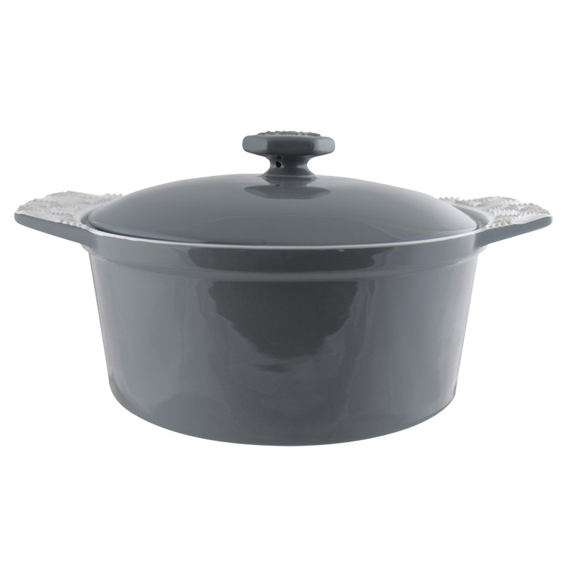 Taste of Home 2 Qt. Stoneware Round Casserole with Lid