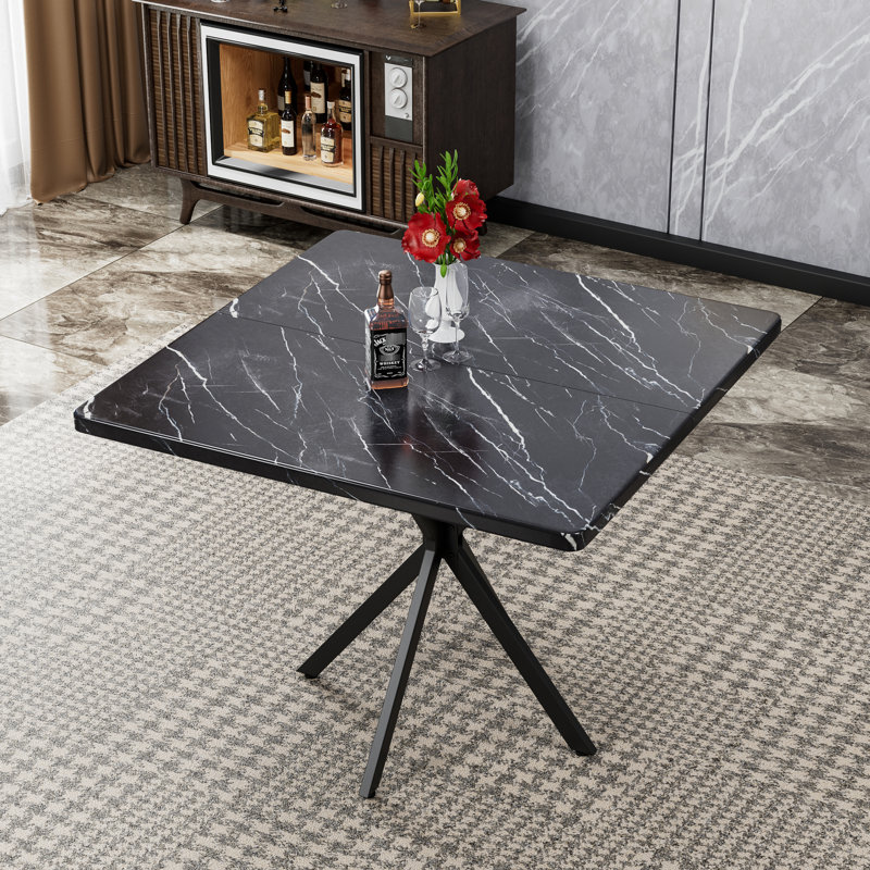 Table de salle à manger Mid Century, Noir