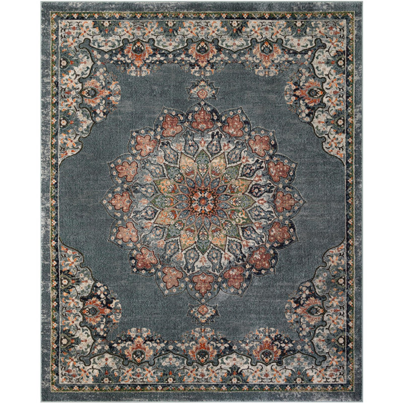 Tasharra Rug, Rectangle 8' x 10', Light Blue