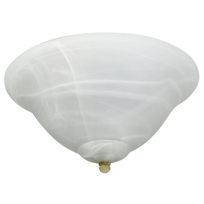2-Light Alabaster Glass Bowl Ceiling Fan Light Kit