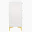 Commode rectangulaire blanche à 6 tiroirs