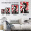 Red Punk Portrait Street Art Mohawk Bold Wall Art Print