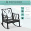 Chaise berçante pour l'extérieur en osier avec coussins rembourrés Outsunny