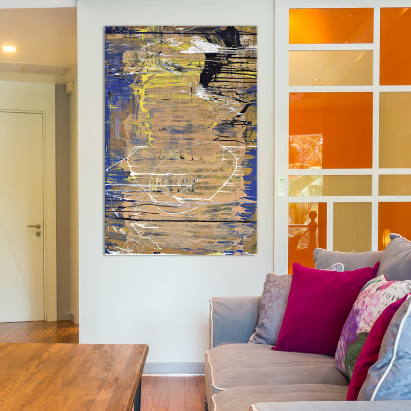Impression sur toile tendue, "terrain", H 26 po x l 18 po x P 1,5 po, Pas de tapis, Toile tendue
