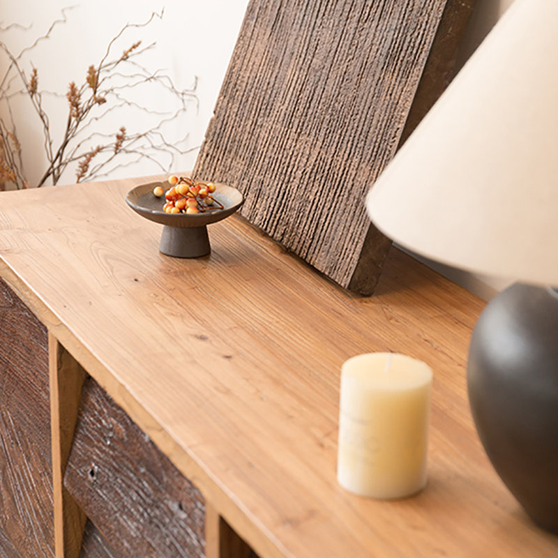 Buffet Wabi-sabi vieille porte en bois