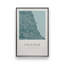 Chicago Street Map, reproduction d'art sur toile-881947560-881947565