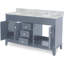 Meuble-lavabo double 61 po avec plateau en marbre Mugen-1551556039