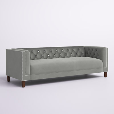 Wilder 85.4"" Velvet Square Arm Sofa -  Etta Avenue™, A314CDB66D46480DAC54574A9B0BB480