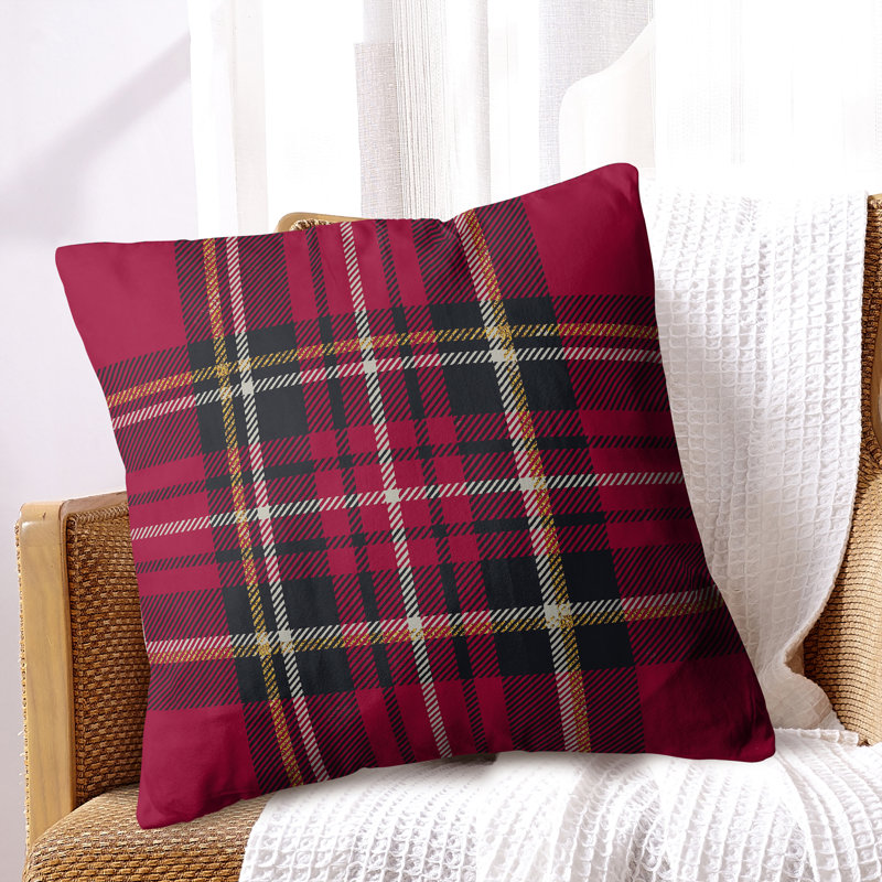 Coussin Red Cabin, Carreaux rouges