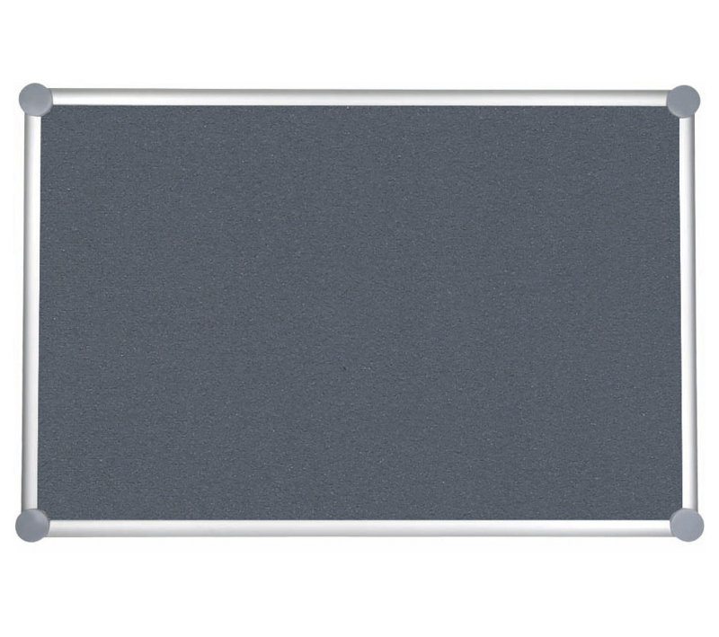 2000 Pro Pinboard with Fabric Surface, Grey/Brown/Blue, 100cm H x 150cm W