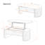 Table basse ovale à plateau relevable de 47,2 po avec rangement caché pour le salon-132000957