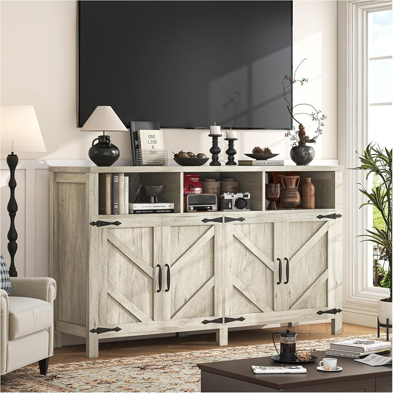 Buffet Farmhouse avec 4 portes - Brun