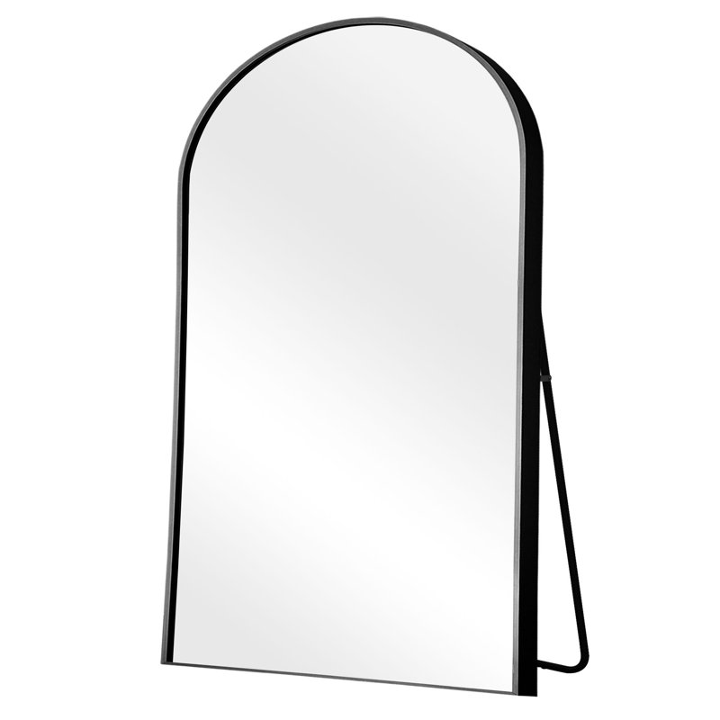 Arched Full Length Mirror Large Floor Mirror, 75" x 38", Black