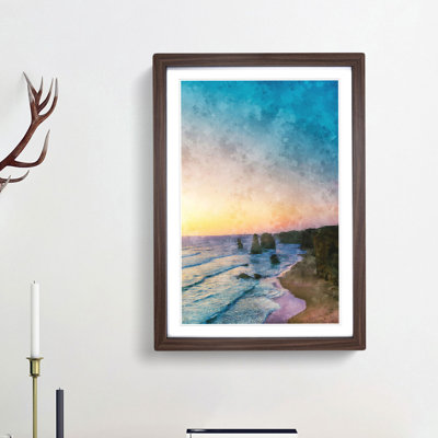 Twelve Apostles in Victoria Australia Abstract - Picture Frame Painting Print