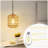 Plug In Pendant Light With LED Bulb, Rattan Hanging Lamp With 16Ft Dimmable Cord, Hand Woven Wicker Plug In Chandelier, Boho Hanging Lights Fixture With Plug In Cord For Bedroom Hallway Foyer
