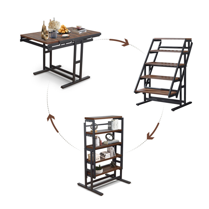 Witman 30.7" Extendable Folding Trestle Dining Table,kitchen table,dining room table,dining table,dining room table, MDF