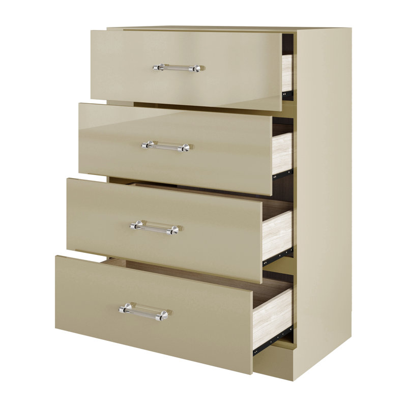 Commode 4 tiroirs en or, Doré