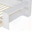 Lit de jour double en bois avec tablettes de rangement, lit multifonctionnel avec deux tiroirs de rangement; Ensemble de lattes et bureau d'étude-391421602
