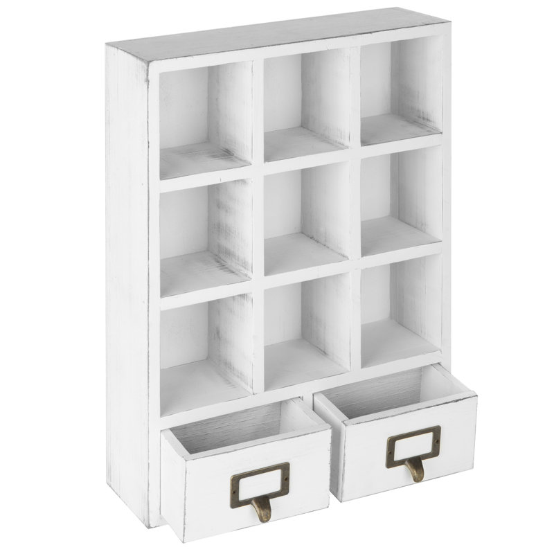 9 Piece Cube Shelf, White