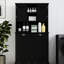 Armoire de salle de bain inclinable - noire. Fabriqué avec E1,. Capacité de charge de 150 lb. Économisez de l'espace grâce aux tablettes réglables. Gardez le linge dans des sacs amovibles. Poignée carrée simple mais élégante. Enduit brillant-1211989693-1211989683