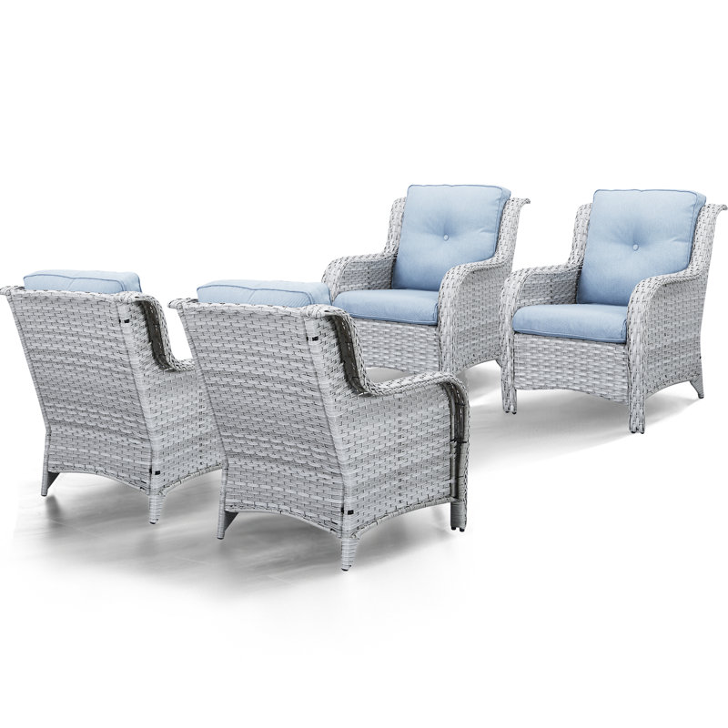 Bonia Outdoor Lounge Chair, Light Blue, Light Gray