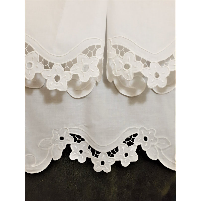 Débarbouillette brodée 100% coton Cherry Blossoms