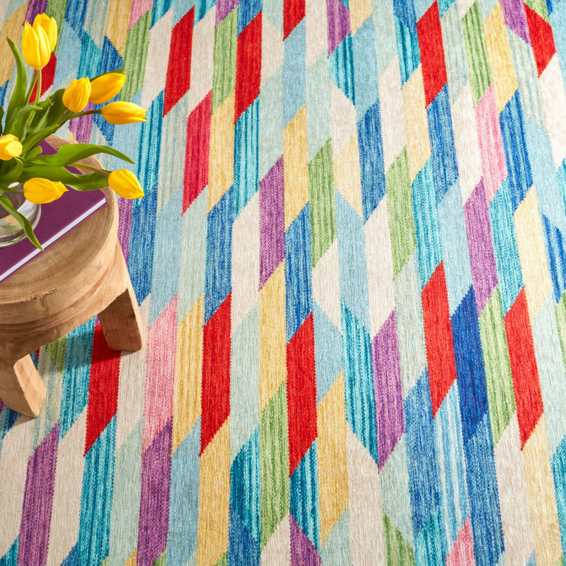 Hotline Multi Machine Washable Rug, Rectangle 6' x 9'