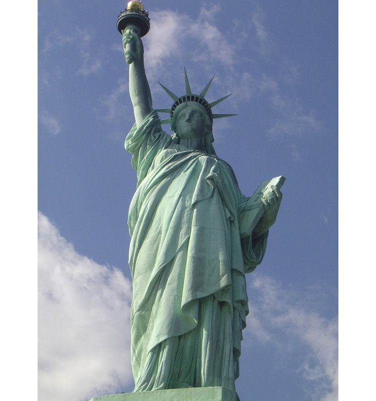 Statue de la liberté de New York, H 37 po x l 28 po
