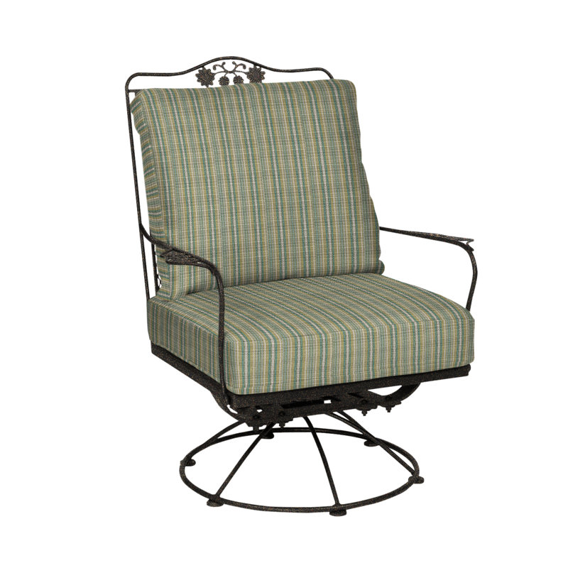 Briarwood Outdoor Swivel Lounge Chair, Hedge Flannel Sunbrella® Flannel, Chestnut Brown