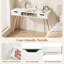 Bureau d'ordinateur avec tiroirs, compartiment de rangement ouvert pour petits espaces, bureau blanc-131263201