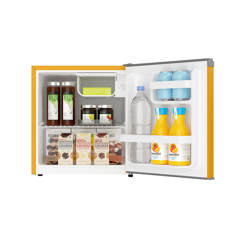 Frigidaire 1,6 pi³ Pi. Réfrigérateur compact avec refroidisseur, réfrigérateur de comptoir (noir), Orange