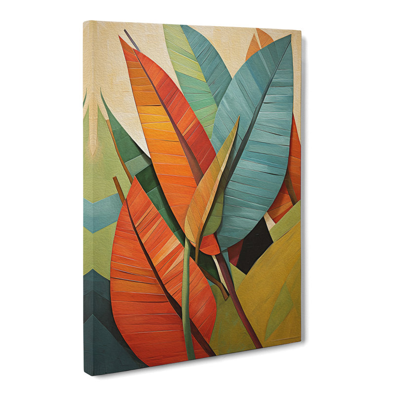 Palm Leaf Dadaism - Wrapped Canvas Print, 50cm H x 35cm W x 3cm D