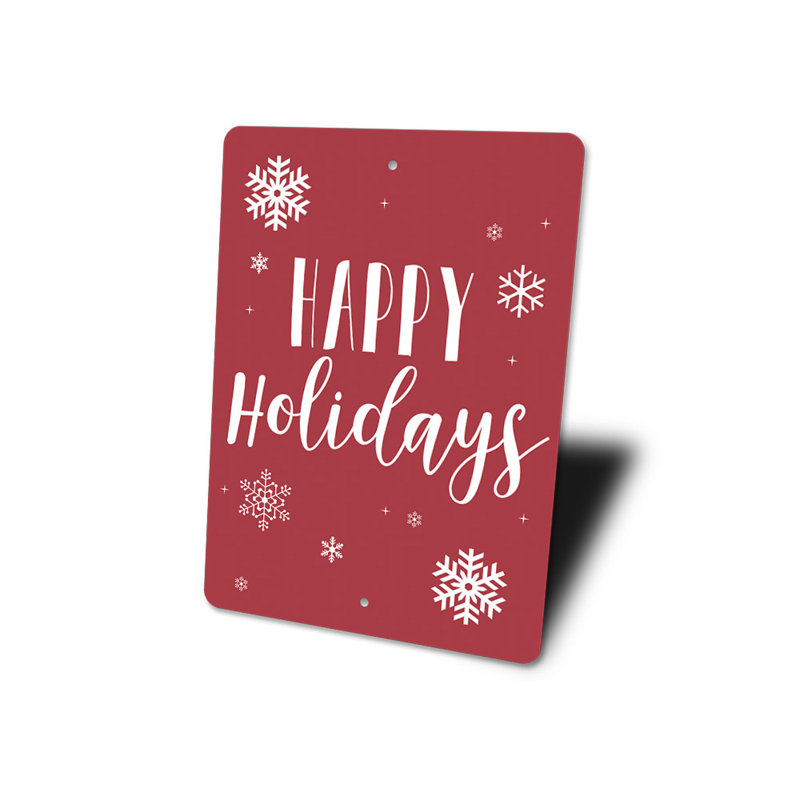Panneau en aluminium «Happy Holiday», H 18 po x l 12 po x P 0,06 po