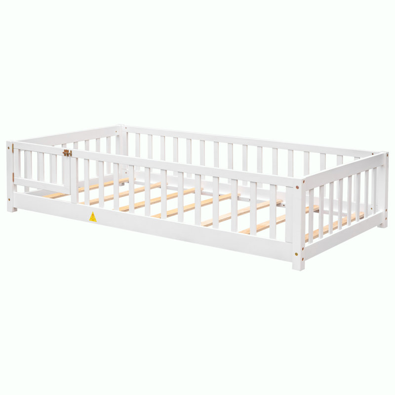 Lit plateforme, Simple, Blanc