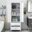 Armoire de salle de bain autoportante à deux tiroirs Nayora