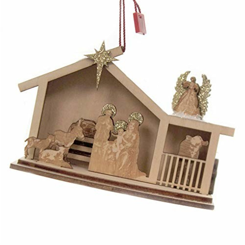 Ornement figurine suspendu crèche gingembre