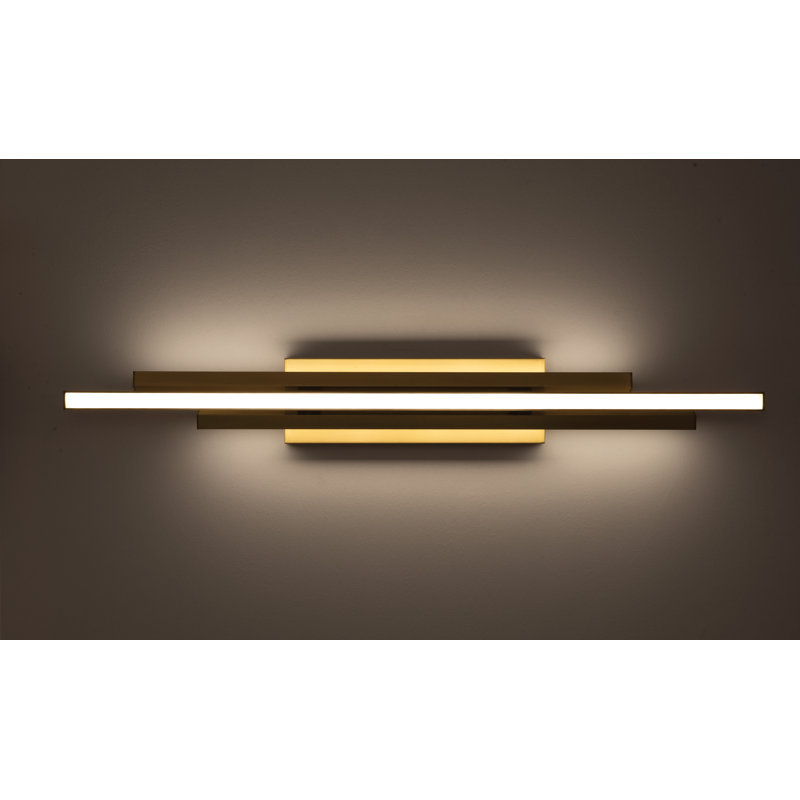 Indra 36" Satin Brass Dimmable LED Vanity Light