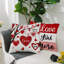 Ensemble de 4 coussins décoratifs pour la Saint-Valentin, valise Hearts Love You More