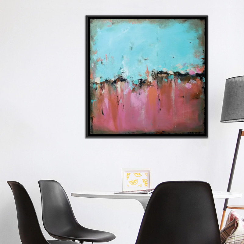 « matinée walk », reproduction sur toile, H 18 po x l 18 po x P 1,5 po, Toile encadrée noire, Pas de tapis